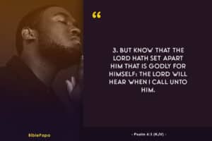 Psalm 4:3 KJV - Bible verse about Godly men
