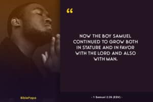 1 Samuel 2:26 ESV - Bible verse about Godly men 