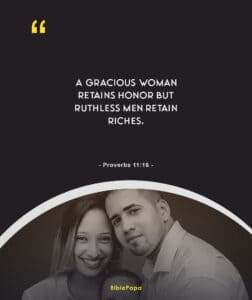 Proverbs 11:16 - Bible verse about mother's value