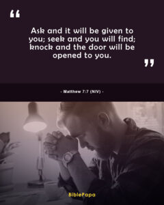Matthew 7:7 NIV - Short Bible verse for youths