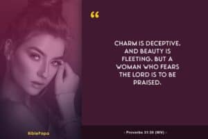 Proverbs 31:30 NIV - Bible verse about women