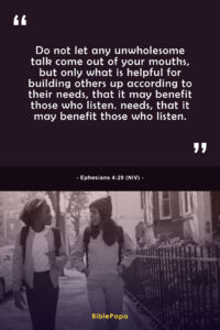 Ephesians 4:29 NIV - Bible verse for teen girls