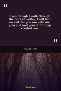 Psalm 23:4 NIV - Short Bible verse for youths
