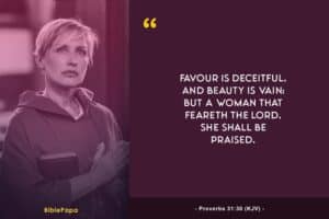 Proverbs 31:30 KJV - Bible verse about young women