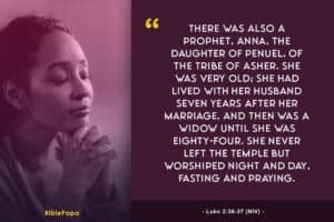 Luke 2:36-37 NIV - Bible verse about women