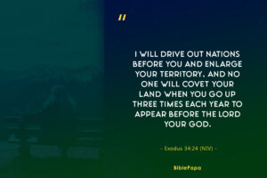 Exodus 34:24 - Bible verse about envy
