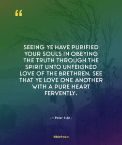 1 Peter 1:22 (Pure Heart) - Bible verse about relationship with girlfriend