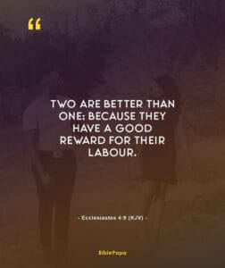 Ecclesiastes 4:9 (Work Together) - Bible verse about relationship with girlfriend