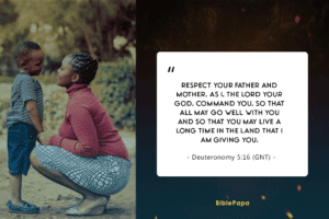 Deuteronomy 5:16 - Bible verse about gratitude to parents 