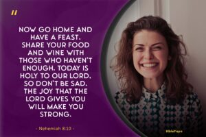 Nehemiah 8:10 - A Bible verse about trusting God in tough times