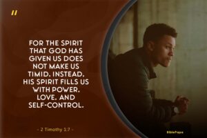 2 Timothy 1:7 - A Scripture about trusting God in hard times